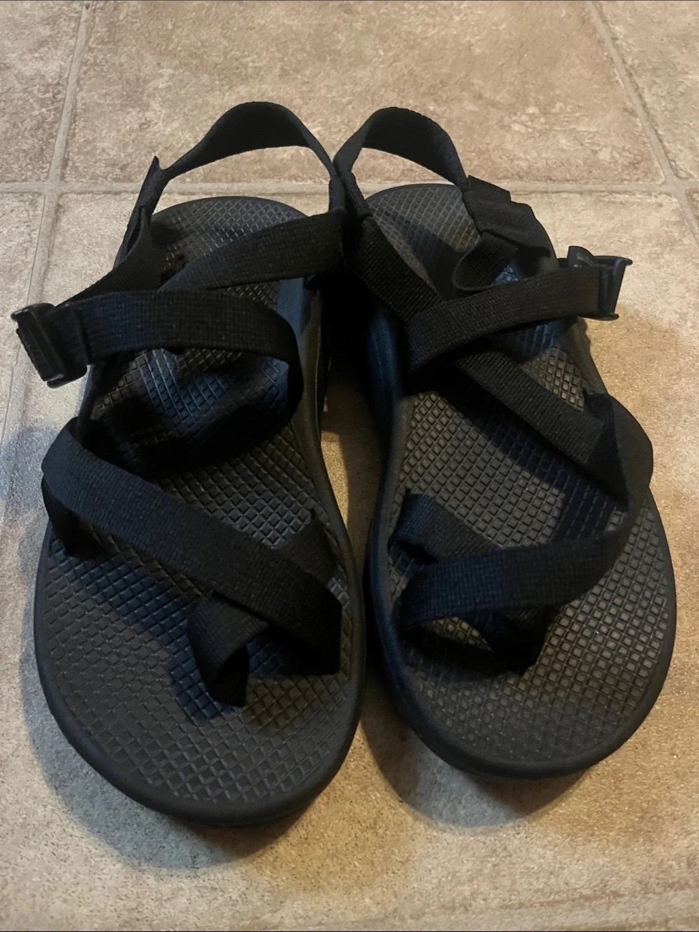 Chaco Z/Cloud 2 Sandals Black with Adjustable Strap Size 7